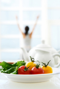 femme – assiette - legume